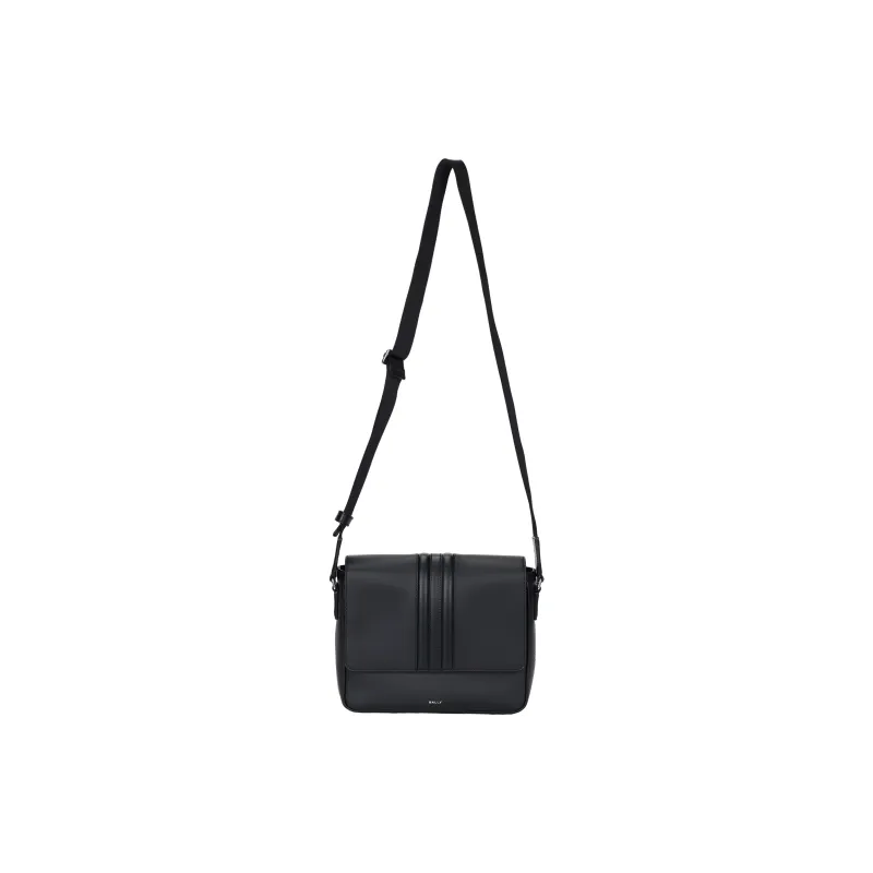 BALLY MYTHOS Regenerated Cow Leather Shoulder Bag Crossbody Bag Men's Black-0