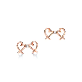 TIFFANY & CO. Paloma Picasso Stud Earrings Women's Rose Gold