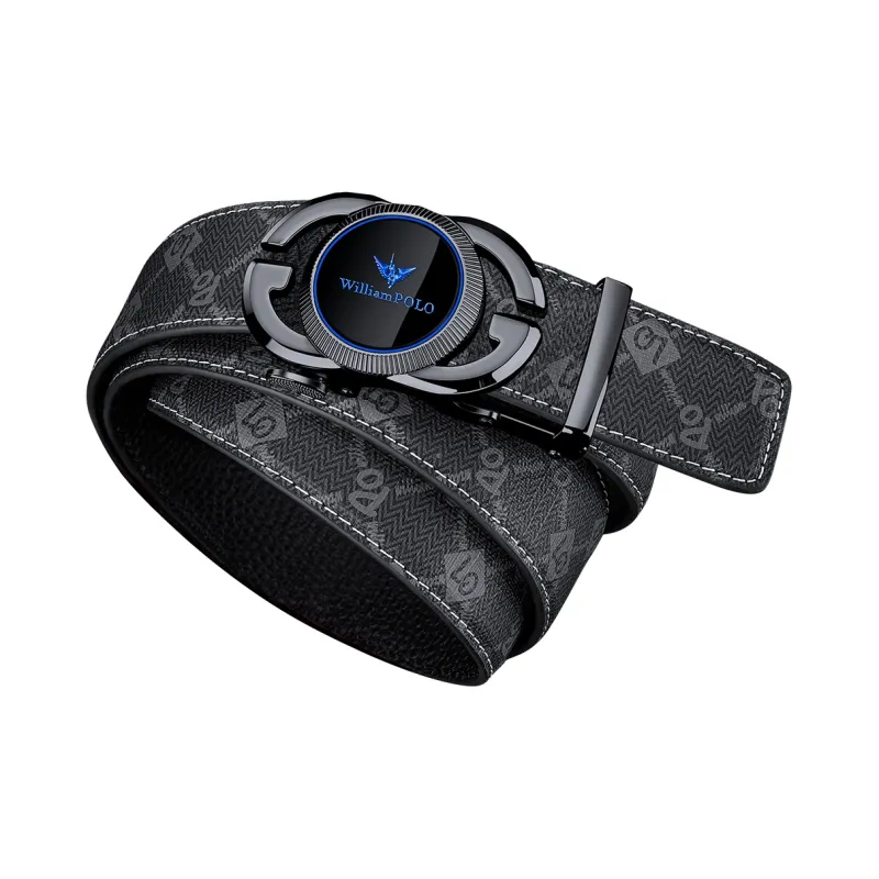 WilliamPOLO PVC/Cow Leather Belts Men's Multiple Colors 3.5cm Width-9