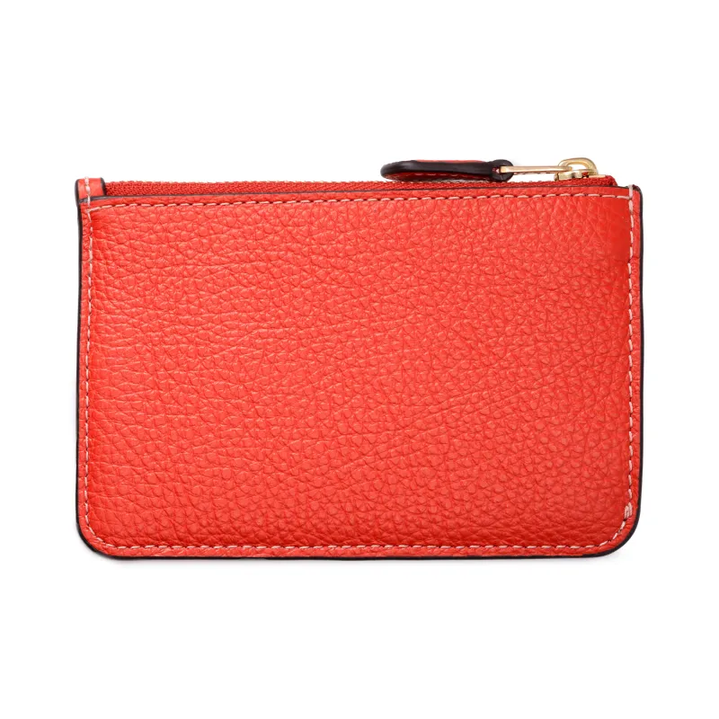 COACH Key Case Leather Coin Purse Wallet Regular Women's Red-2