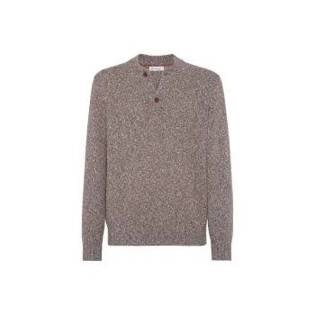 Brunello Cucinelli Mélange Effet Long Sleeved Knitted Jumper