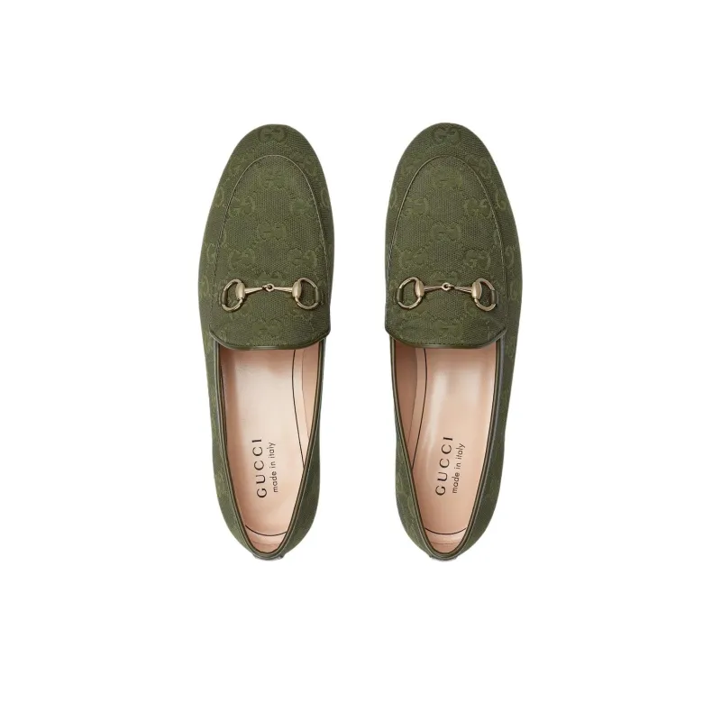 GUCCI Jordaan Casual Single Shoes Women's Green-3