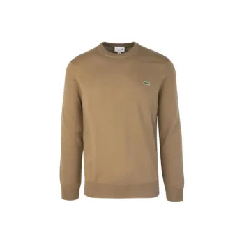 LACOSTE Logo Embroidered Crewneck Knitted Jumper