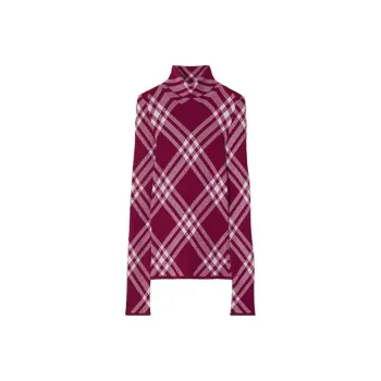 Burberry Sweaters Men Tree Berry Red