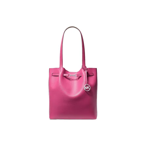 MICHAEL KORS Leather tote Liuto Bag, Shopping Bag, Handbag, Shoulder Bag Large Size Women's Rose Red