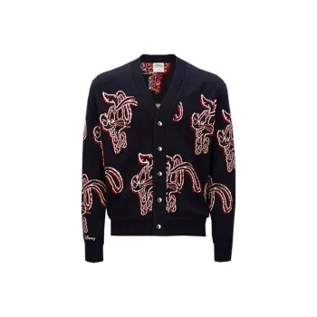 Moncler SS24 CNY Knitwear Men Marine Blue