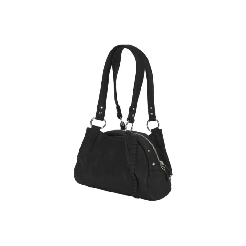 PAYOT Microfiber Synthetic Leather Shoulder Bag Regular Women's White/Black/Silver/Gray-5