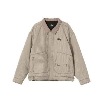 Stussy Jackets Unisex Brown Plaid