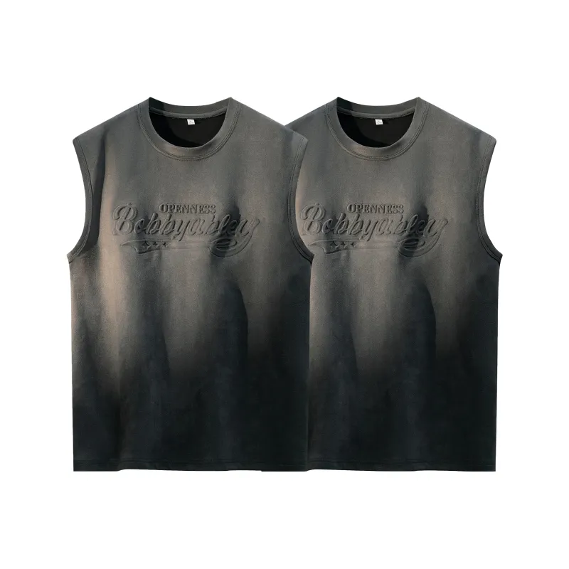 BOBBY ABLEY Loose Fit Casual Crew Neck Moisture Wicking Heavyweight Sleeveless Tank Top Unisex-21