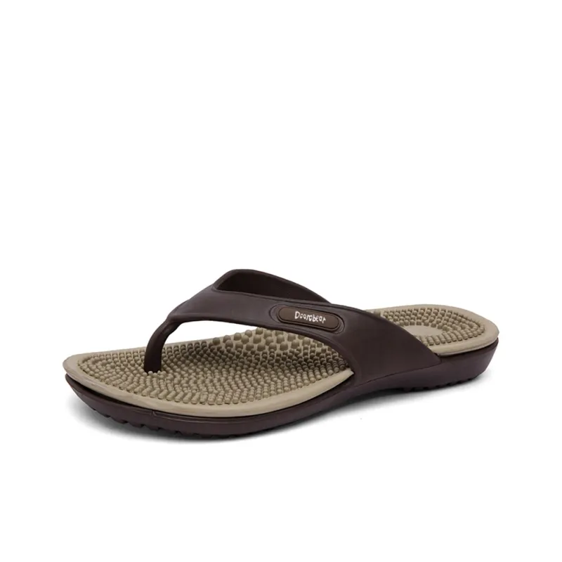 Budding Bear Rubber Sole Odor Resistant Abrasion Resistant Slip Resistant Flip Flops Men's-6