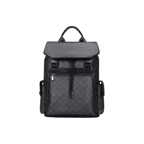 VIHUS PVC Backpack Laptop Bag Men's Black