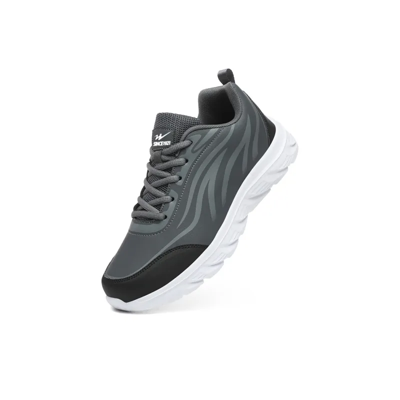 Binary Cushioning, Rebound, Lightweight, Anti slip Low Top Running Shoes Men's Gray-2