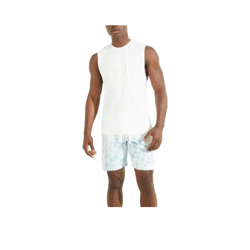 GUESS Hemp Cotton Muscle Tee Tank Tops Men's White