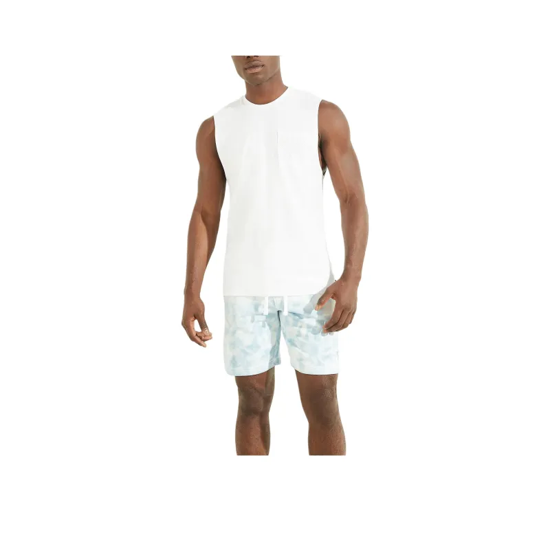 GUESS Hemp Cotton Muscle Tee Tank Tops Men's White-0