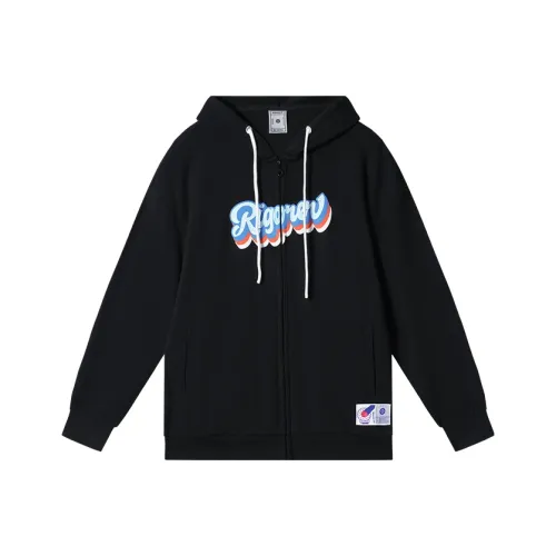 RIGORER Open-Front Hooded Knitted Fabric Top For Sports Unisex