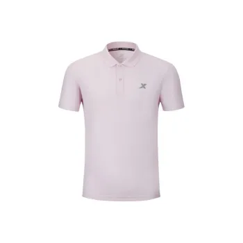 XTEP Comprehensive Training Short Sleeved Polo Shirt Men's Pink Purple