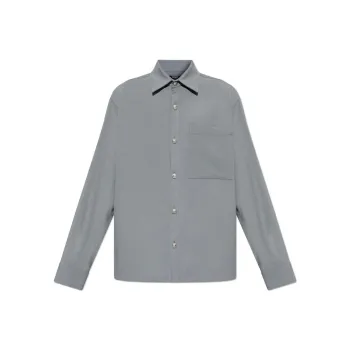 BALMAIN Embossed Button Straight Hem Shirt