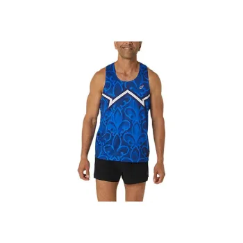 Asics Tank Tops Men Blue