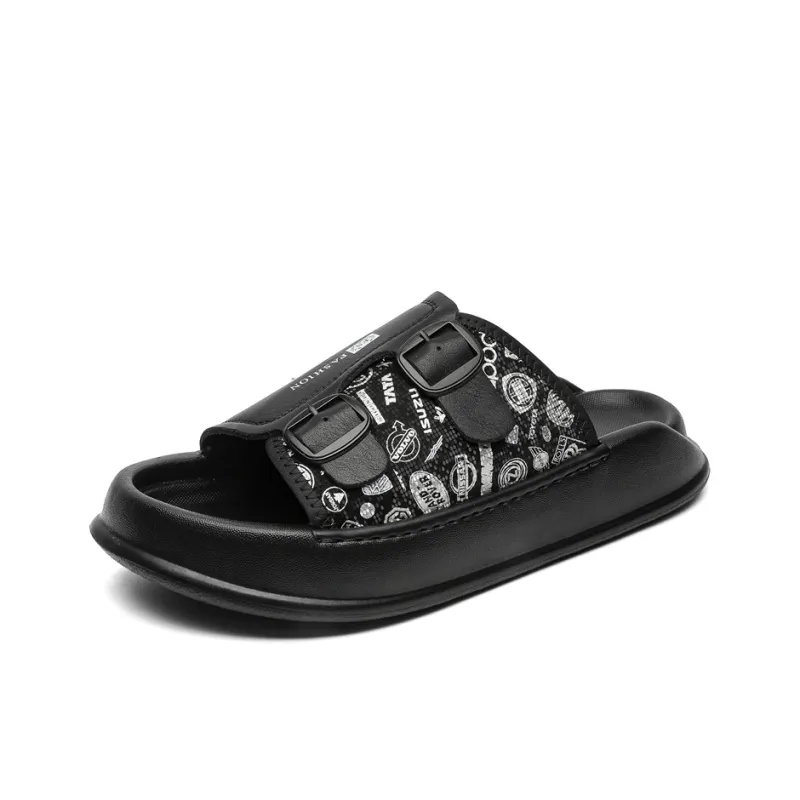 JIETEGONGYANG Rubber Sole Slip Resistant Abrasion Resistant Cushioning Slide Slippers Men's-1