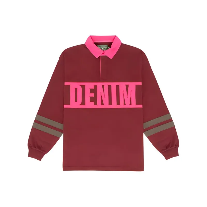 Denim Tears SS24 Polo Shirt Unisex Burgundy-0