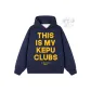 Navy Blue (Yellow Print) Fleece-Lined