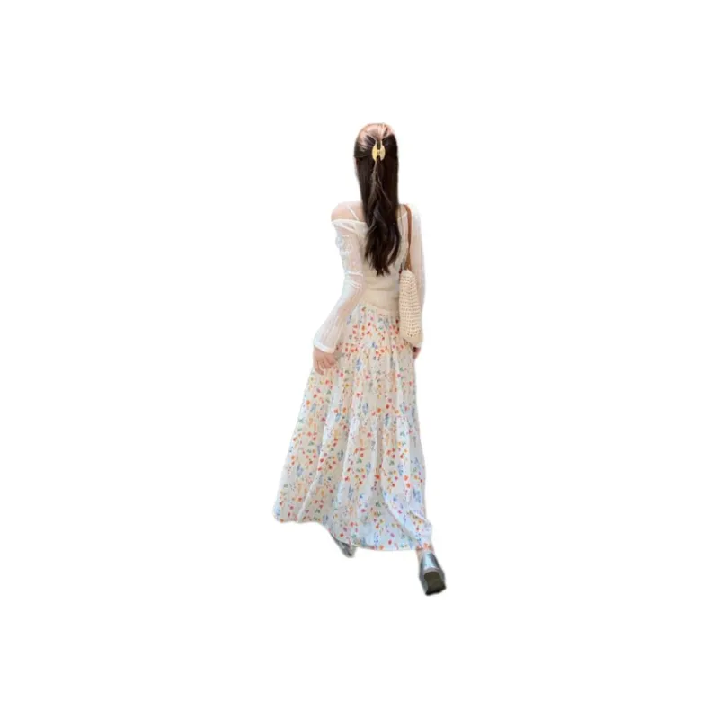 Mu Xiao Xin Casual Long Skirt Women's Multicolor-1