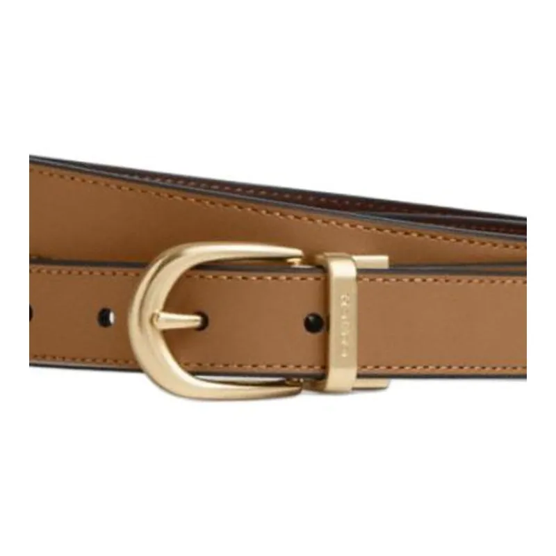 COACH Synthetic Leather Belts Women's Brown -1