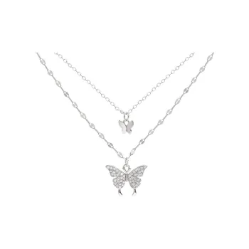 PUENTE 999 Fine Silver Collarbone Layering Chain Women's