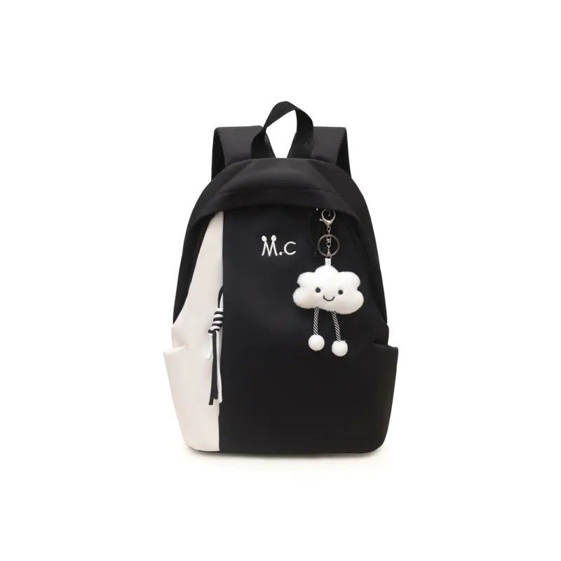 OUZIHUANG Nylon Backpack Regular Women's Lemon/Orange/Haze Blue/Classic Black/Withered Leaf Green-11