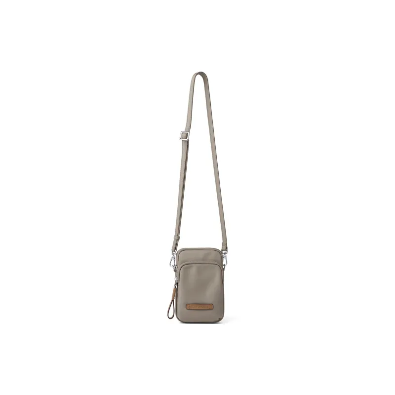 LEFF Fabric Crossbody One Shoulder Cell Phone Pouch Trumpets Women's Milk Tea Apricot, Lilac, Elephant Gray-4