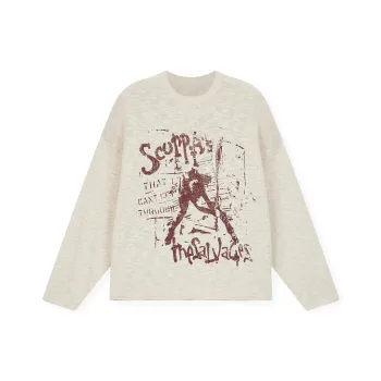 THE SALVAGES FASHION CLUB Long Sleeved Sweater Unisex Apricot