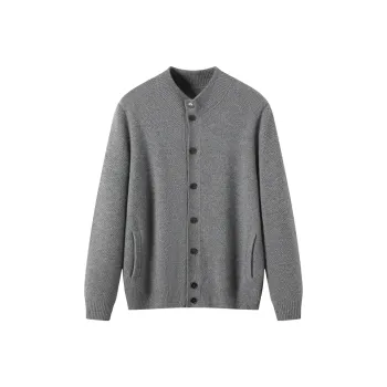 H YXIANG Cashmere Sweater Men's