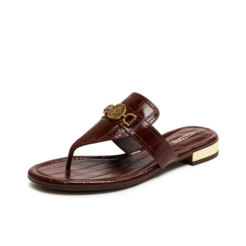 Staccato Rubber Sole Metal Slip Resistant Flip Flops Women's-5