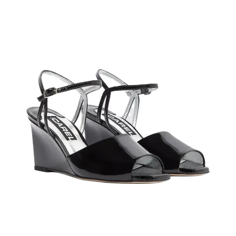 Carel Nadine One Strap Sandals 7cm Women's Black-2