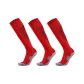 Long Shaft Soccer Socks Red 3 Pack