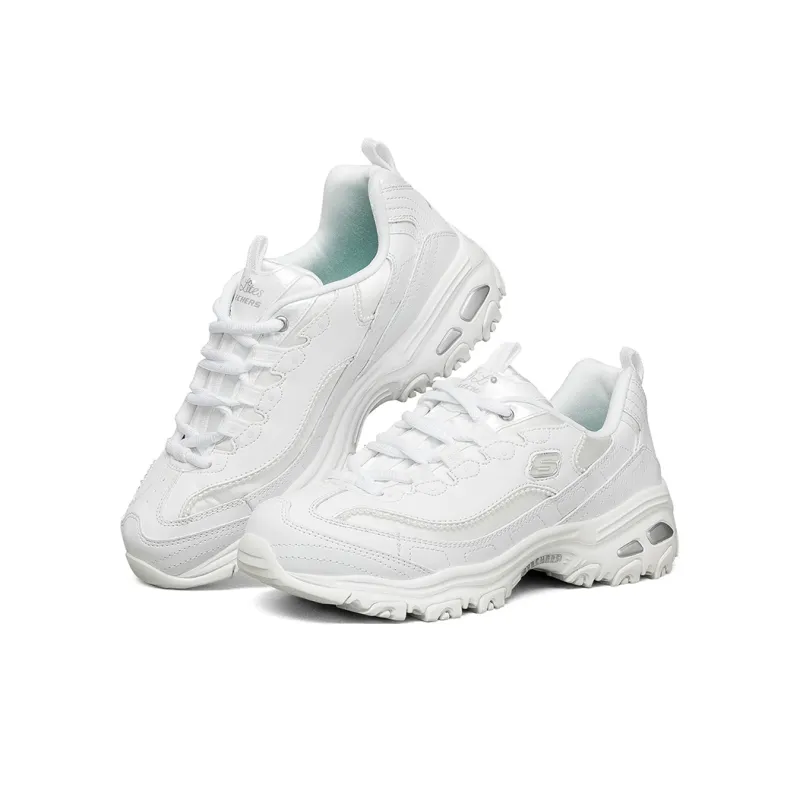 Skechers D Lites Low Top Running Shoes White Women's-2