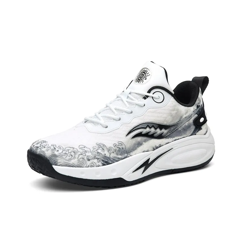 Black tailed Deer Shock Absorbers With Slip Resistant And Abrasion Resistant Properties Low Top Basketball Shoes Unisex-1