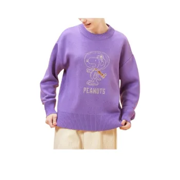 Mizuno x PEANUTS Cashmere Sweater Unisex Purple