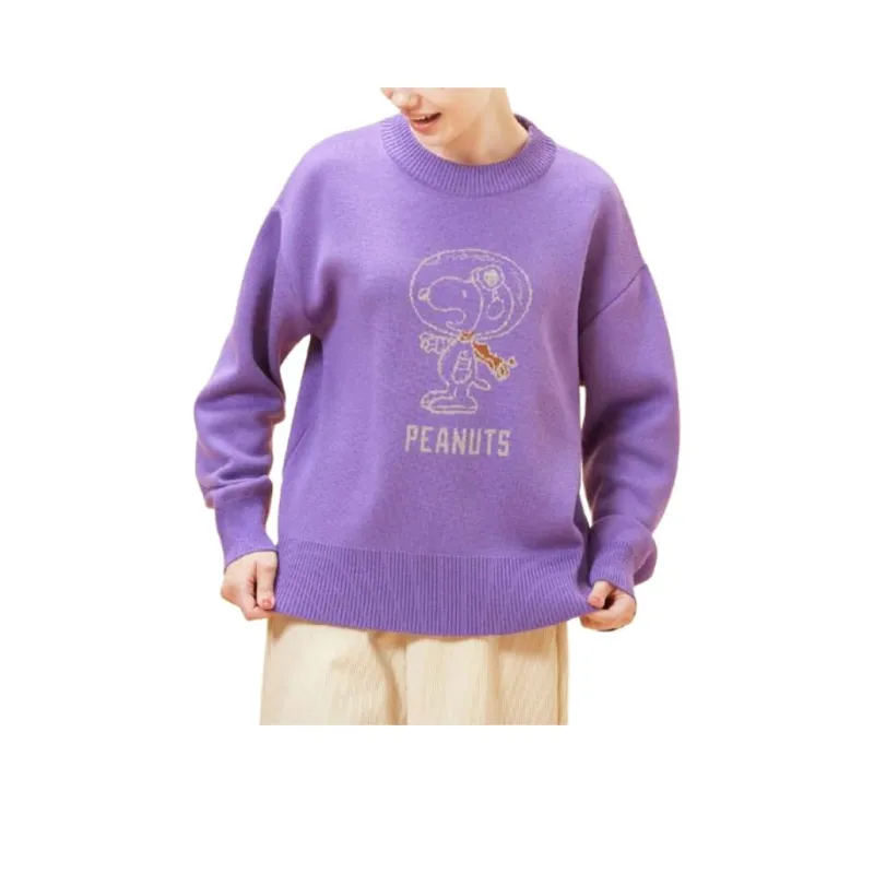 Mizuno x PEANUTS Cashmere Sweater Unisex Purple-0
