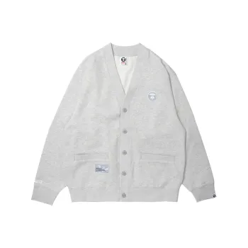 Aape Logo patch Mélange effect Jersey Cardigan