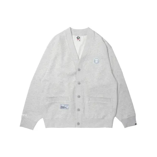 Aape Logo patch Mélange effect Jersey Cardigan
