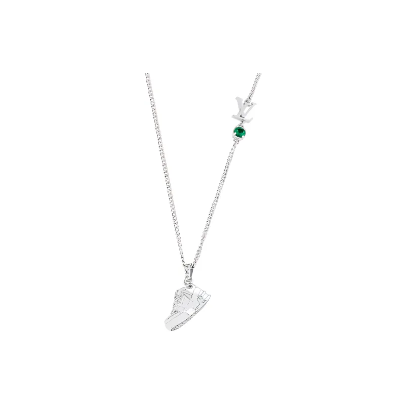 LOUIS VUITTON Trainer Strass Necklaces Women's Silver-1