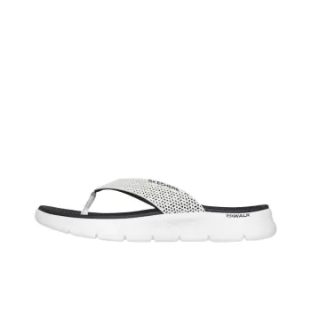 Skechers Go Walk Fle Slip Resistant Flip Flops Women's White Black