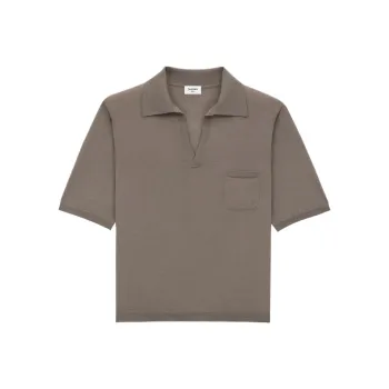 SAINT LAURENT Polo Shirt Men's Brown