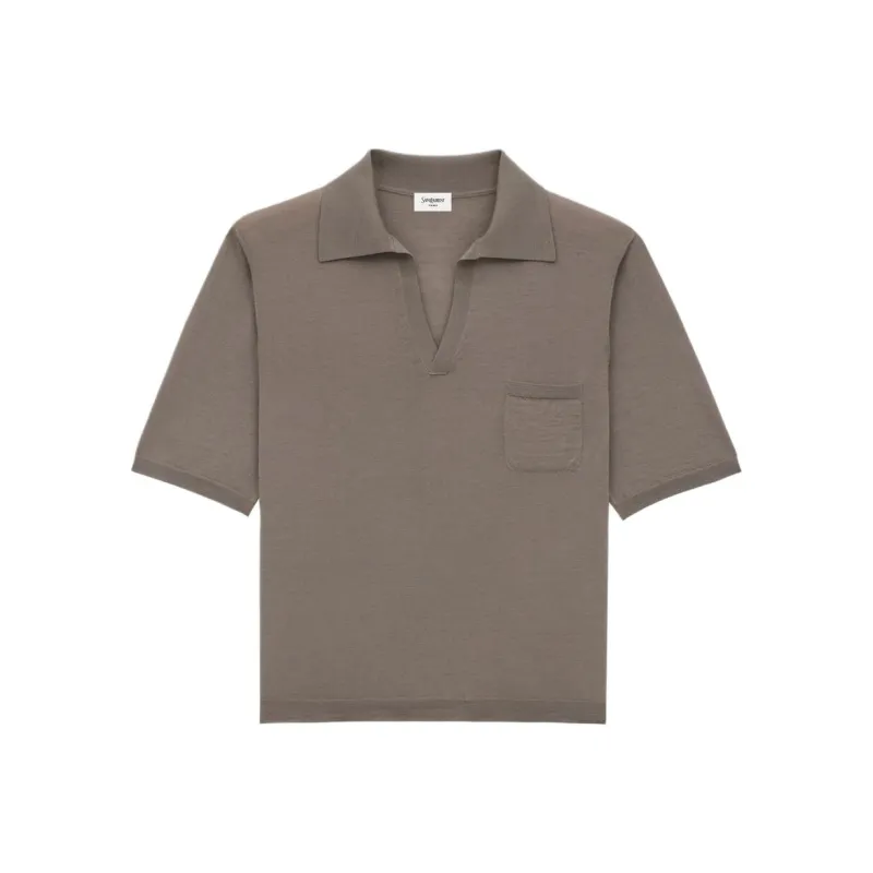 SAINT LAURENT Polo Shirt Men's Brown-0