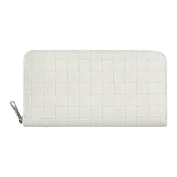 Bottega Veneta Calfskin Clutch Wallet Men's White