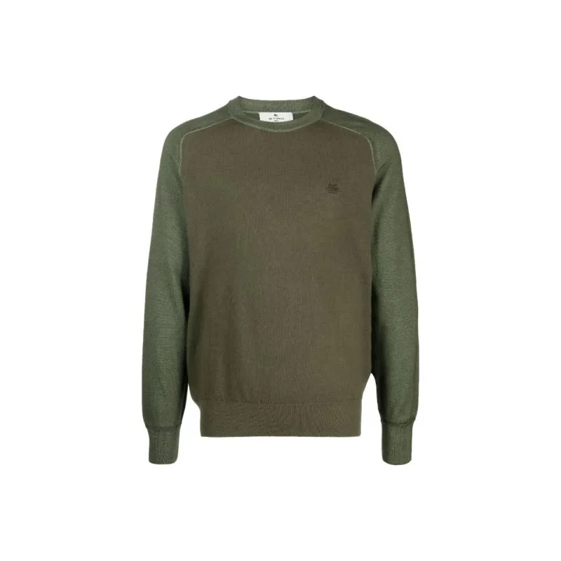 ETRO Logo embroidered Virgin Wool Sweater-0