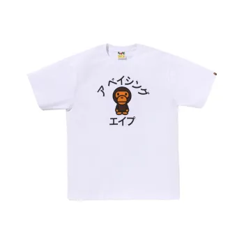 A BATHING APE Baby Milo College Tee