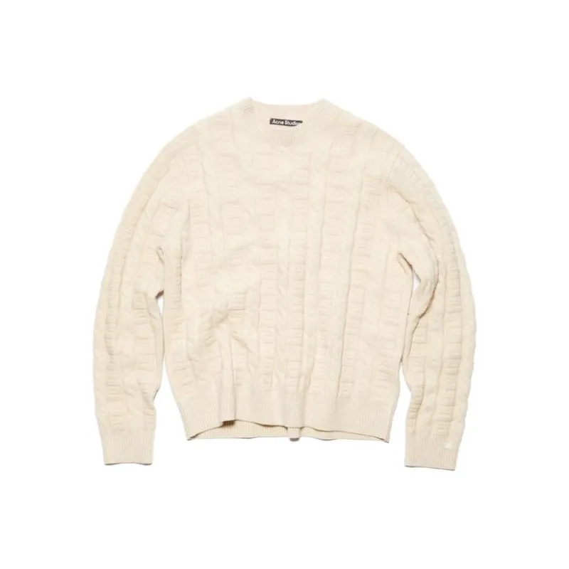 Acne Studios FW23 Sweater Unisex Oat Porridge-0