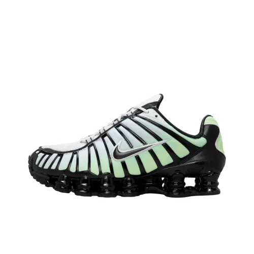 Nike Shox TL Series Anti Slip Wear Resistant Low Top Casual Running Shoes Men's Mist Green, Black
